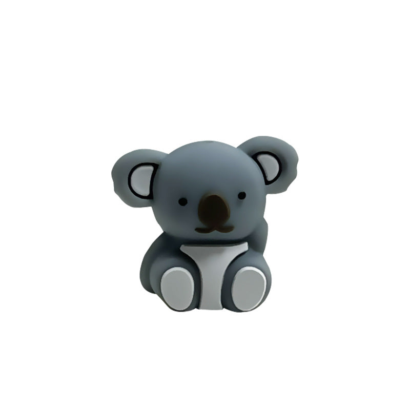 Wholesale 10pcs 3D Silicone Cute Cartoon Animal DIY Beads