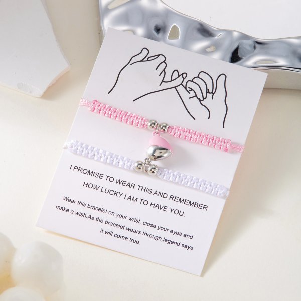 Wholesale  love woven love magnetic bracelet suit