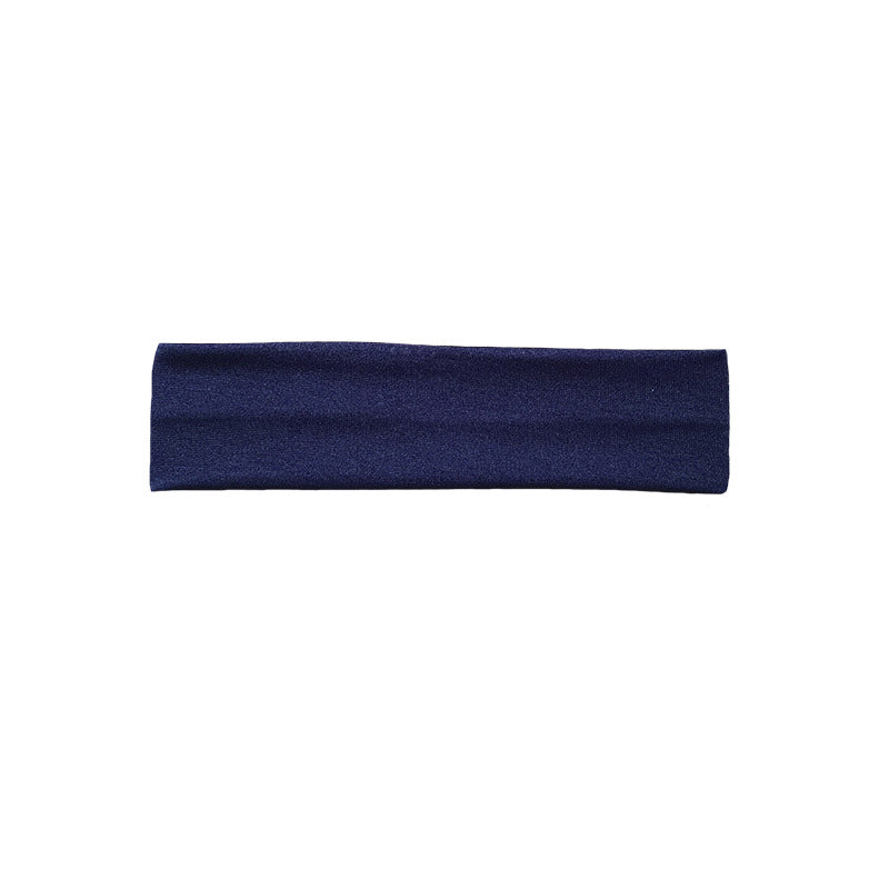 Wholesale popular solid color high elastic headband yoga sports hair band hair accessories sweat-absorbent headscarf headdress wide edge headband