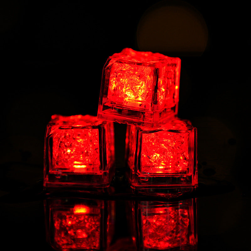 Wholesale Plastic Luminous Ice Cubes/colorful Touch Sensing Night Lights/LED Flashing Ice Cubes