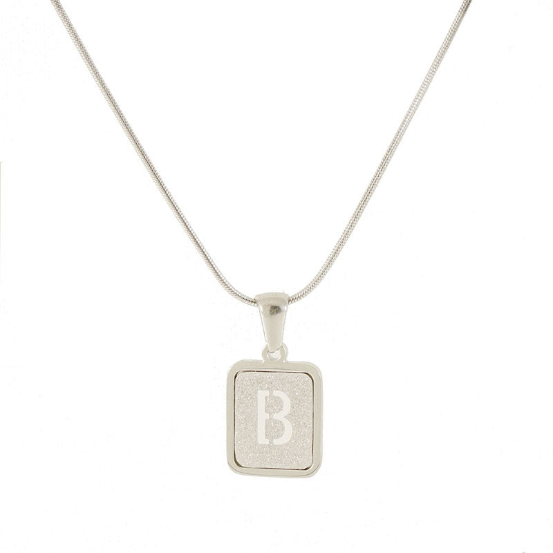 Wholesale 18K Stainless Steel Titanium Steel Alphabet Pendant Necklaces