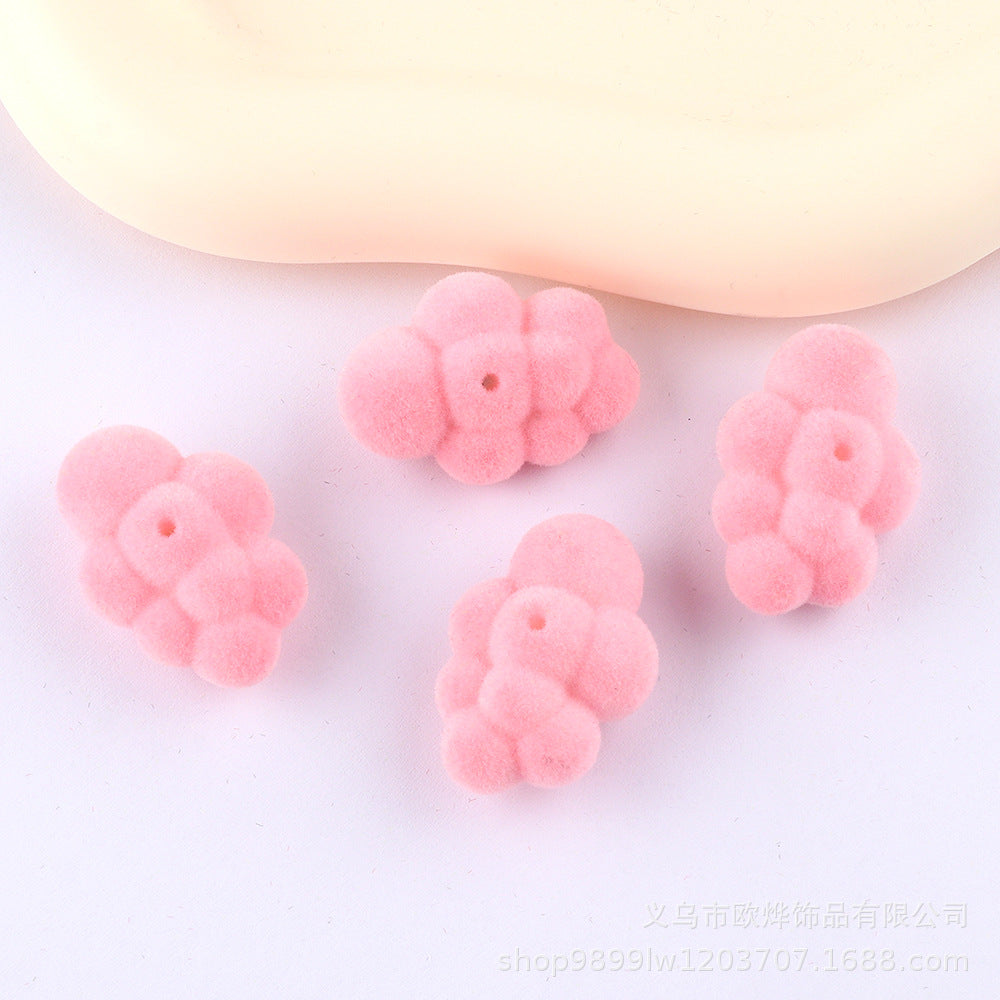 Wholesale 50pcs Clouds  flowers and colors Acrylic Beads