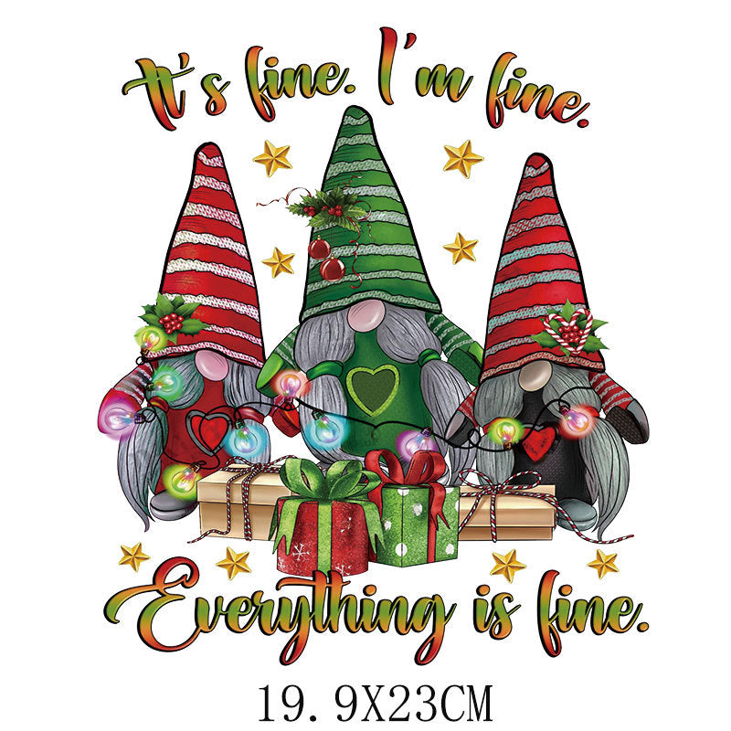 Wholesale Christmas series thermal transfer hot stamping stickers UV DTF Ready to Press Transfers Wraps