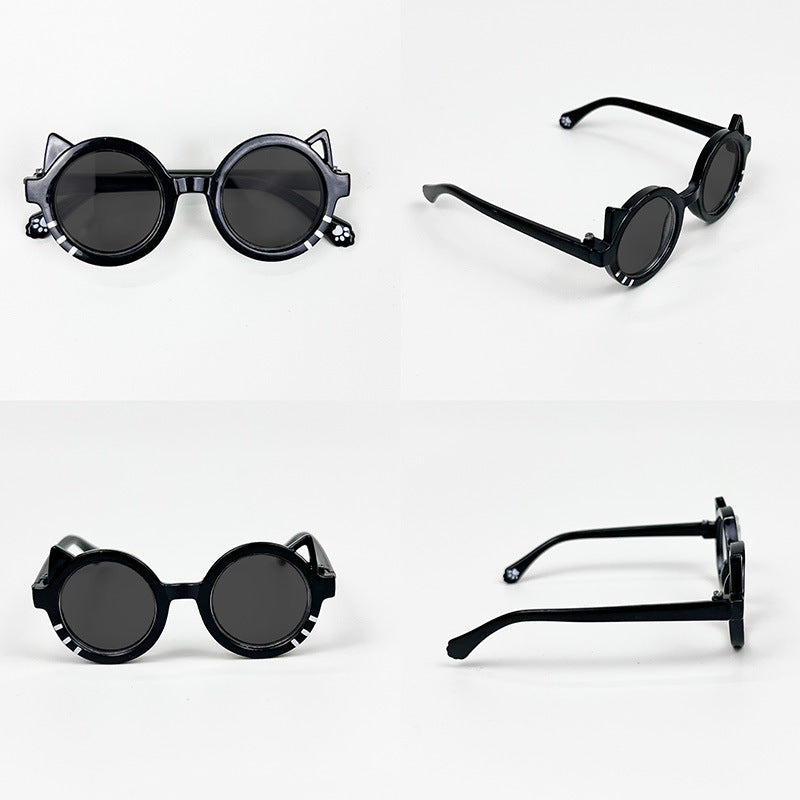 Wholesale 6. 5cm wide cat sunglasses  Doll Accessories