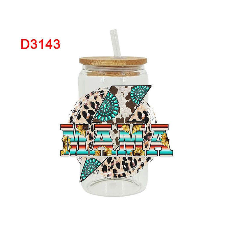 Wholesale Western style Little Cow   16oz Cup UV DTF Wraps