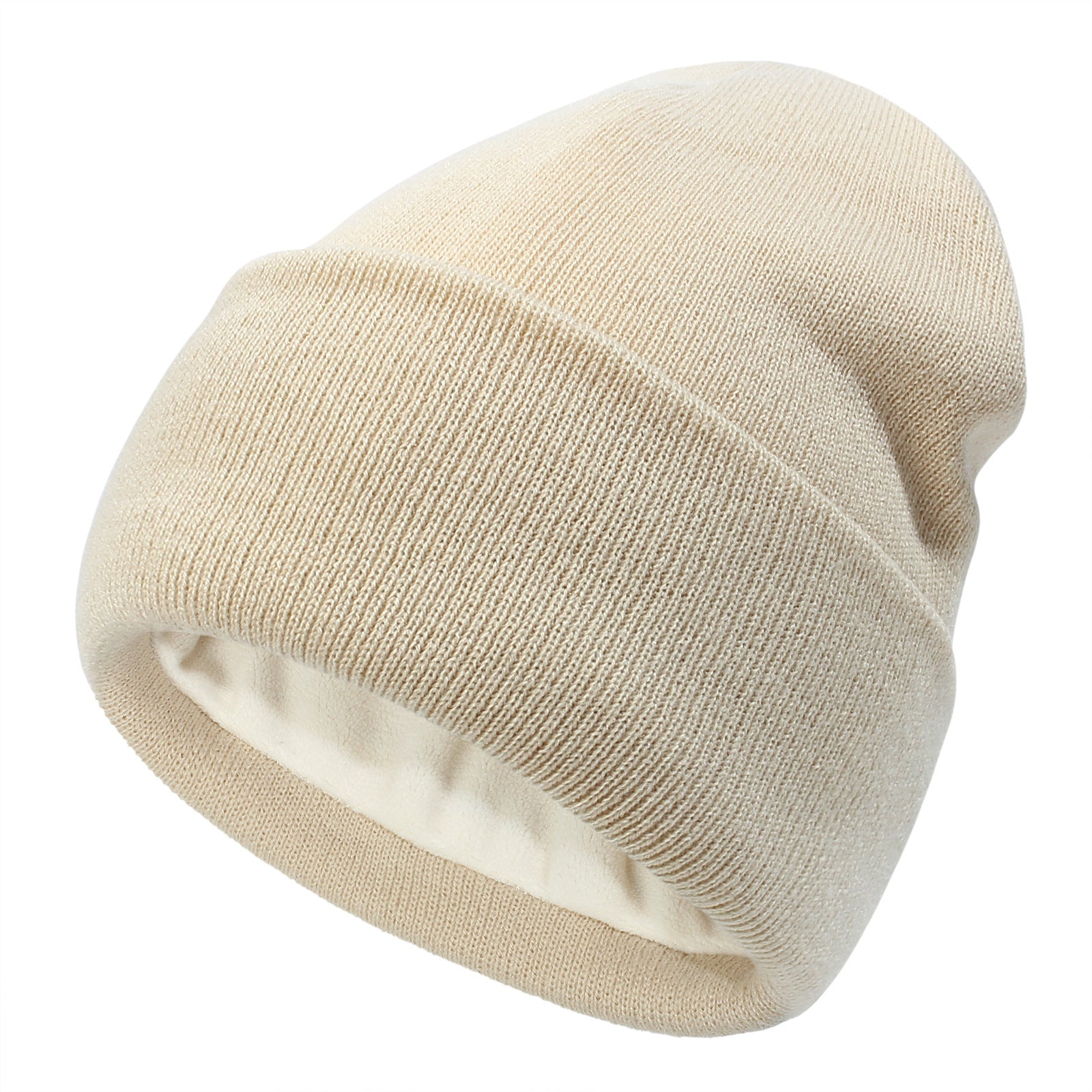 Wholesale Knitted Plus Velvet Warm Wool Solid Color Baita Casual Pullover Hat