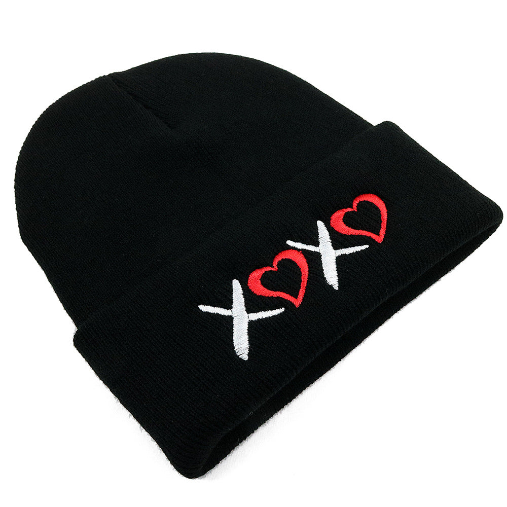Wholesale Valentine's Day XOXO Acrylic Knitted Woolen Hats