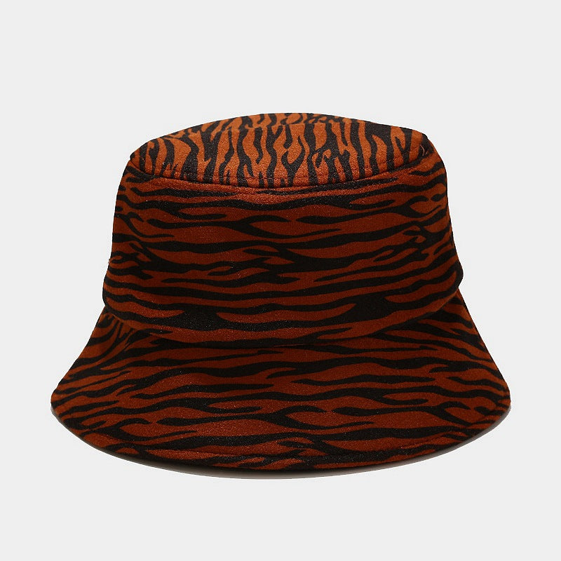 Wholesale 2023 Autumn and Winter New Thickened Wool Cow Pattern Leopard Pattern Zebra Pattern Fisherman Hat