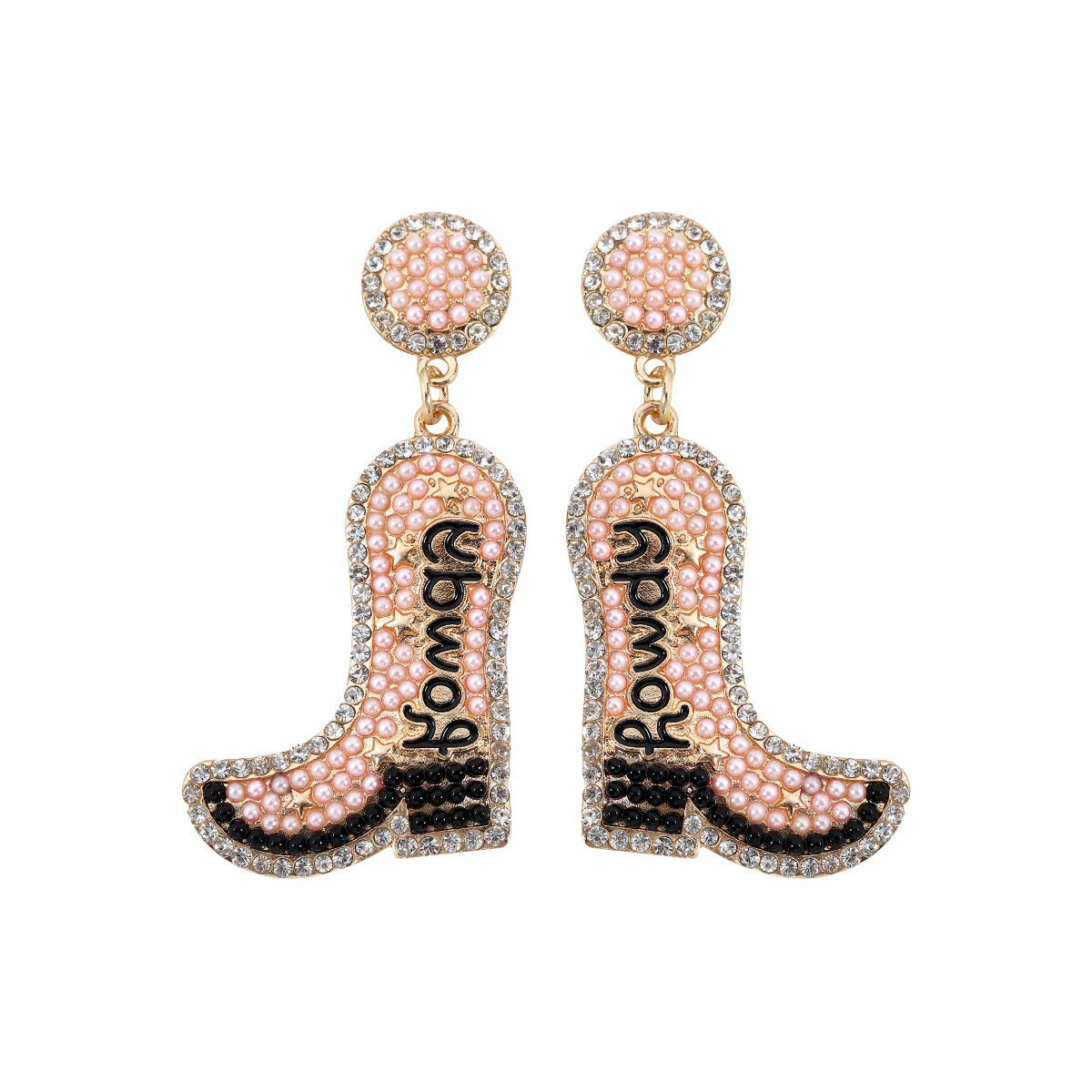 Wholesale Love Boots, Rice Bead Alloy Earrings