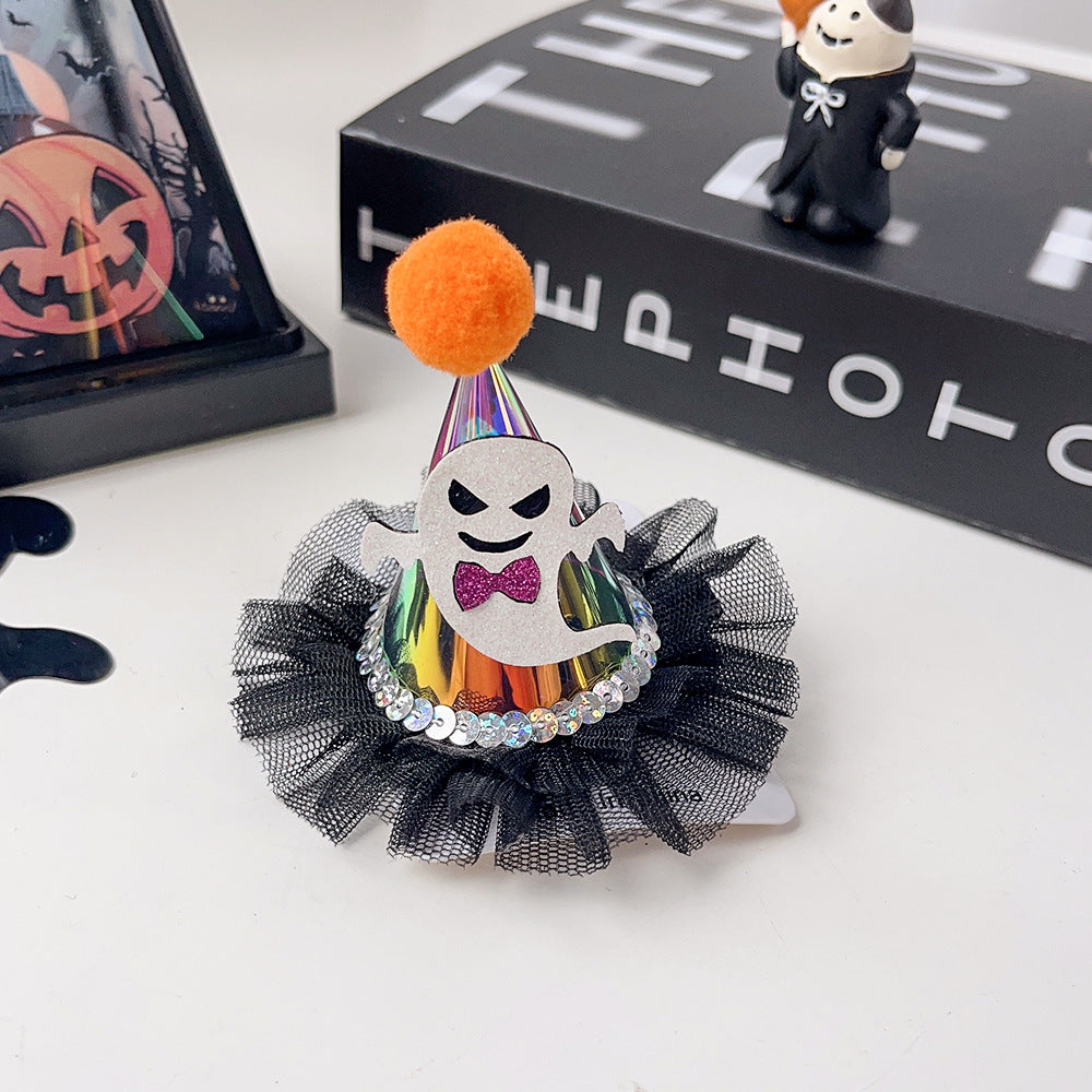 Wholesale Halloween Funny Pumpkin Ghost Bat Side Clip Top Clip