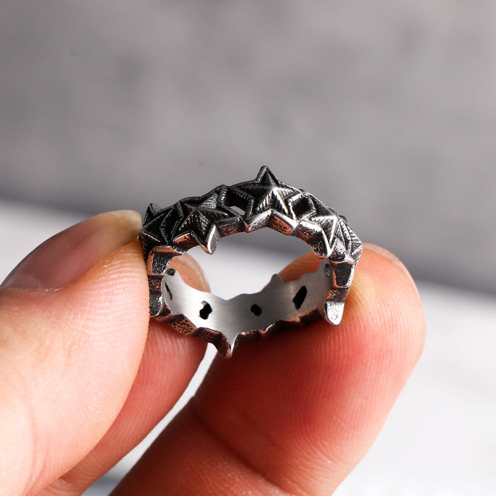 Wholesale Five-pointed star thin ring
