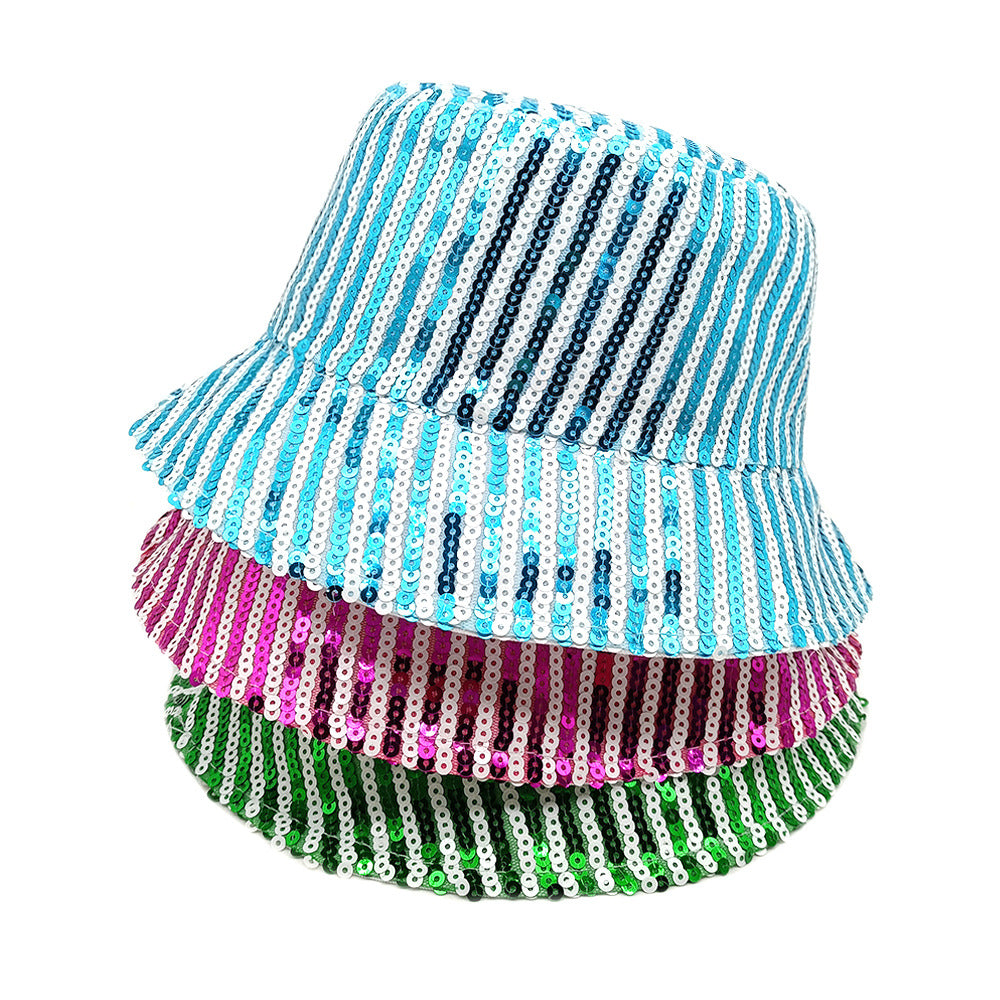Wholesale Sequined performance bucket hat sun visor bucket hat