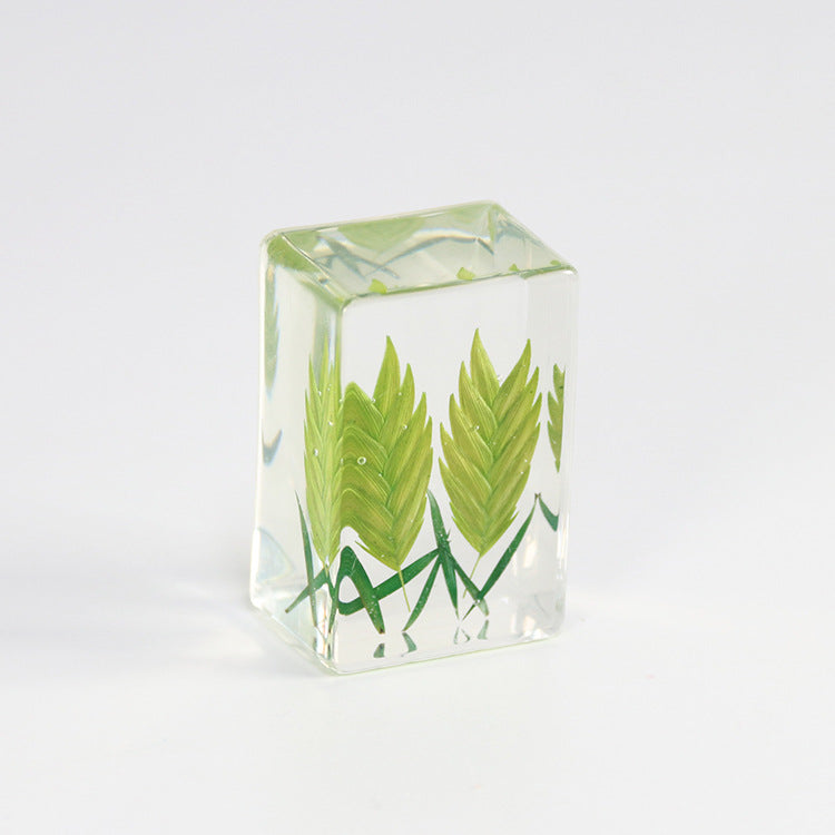 Wholesale 6pcs Creative Dripping Dried Flower Specimen Resin Ornaments