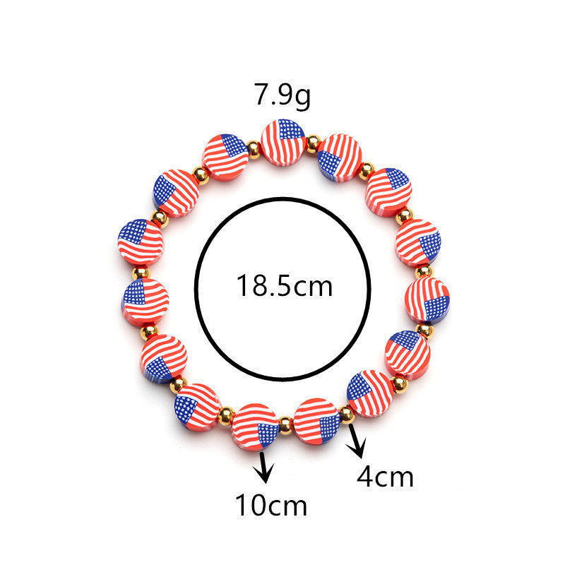 Wholesale Independence Day bracelet red and white hand jewelry