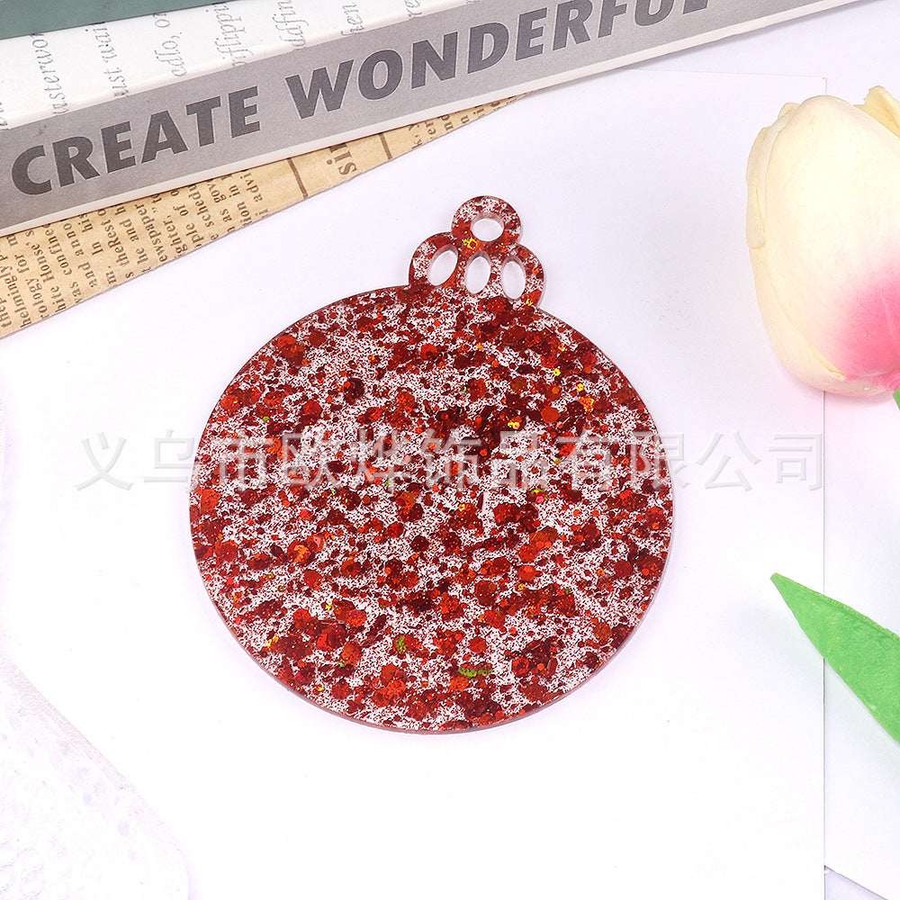 Wholesale 10pcs/ pack Acrylic Christmas Ornaments Decoration DIY Craft Christmas Tree Ornaments Patches
