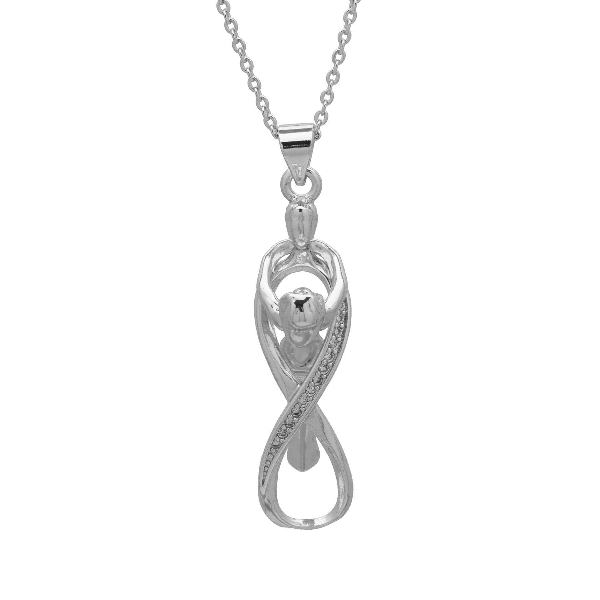 Wholesale  Stainless steel Couple Hug Pendant Necklace