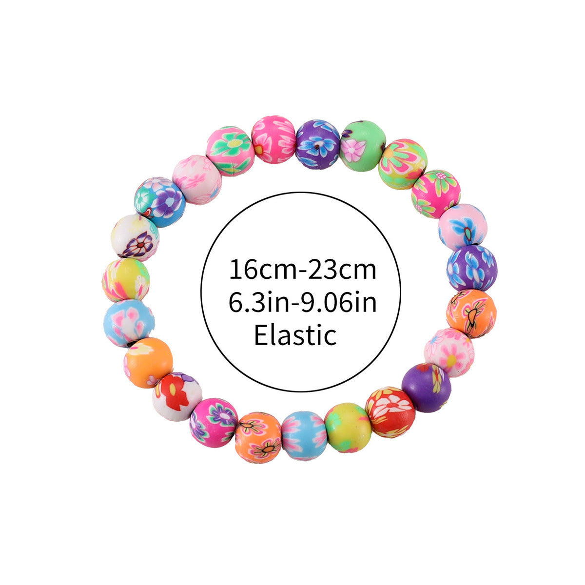 Wholesale Bohemian colorful flower soft clay simple candy-colored bracelet
