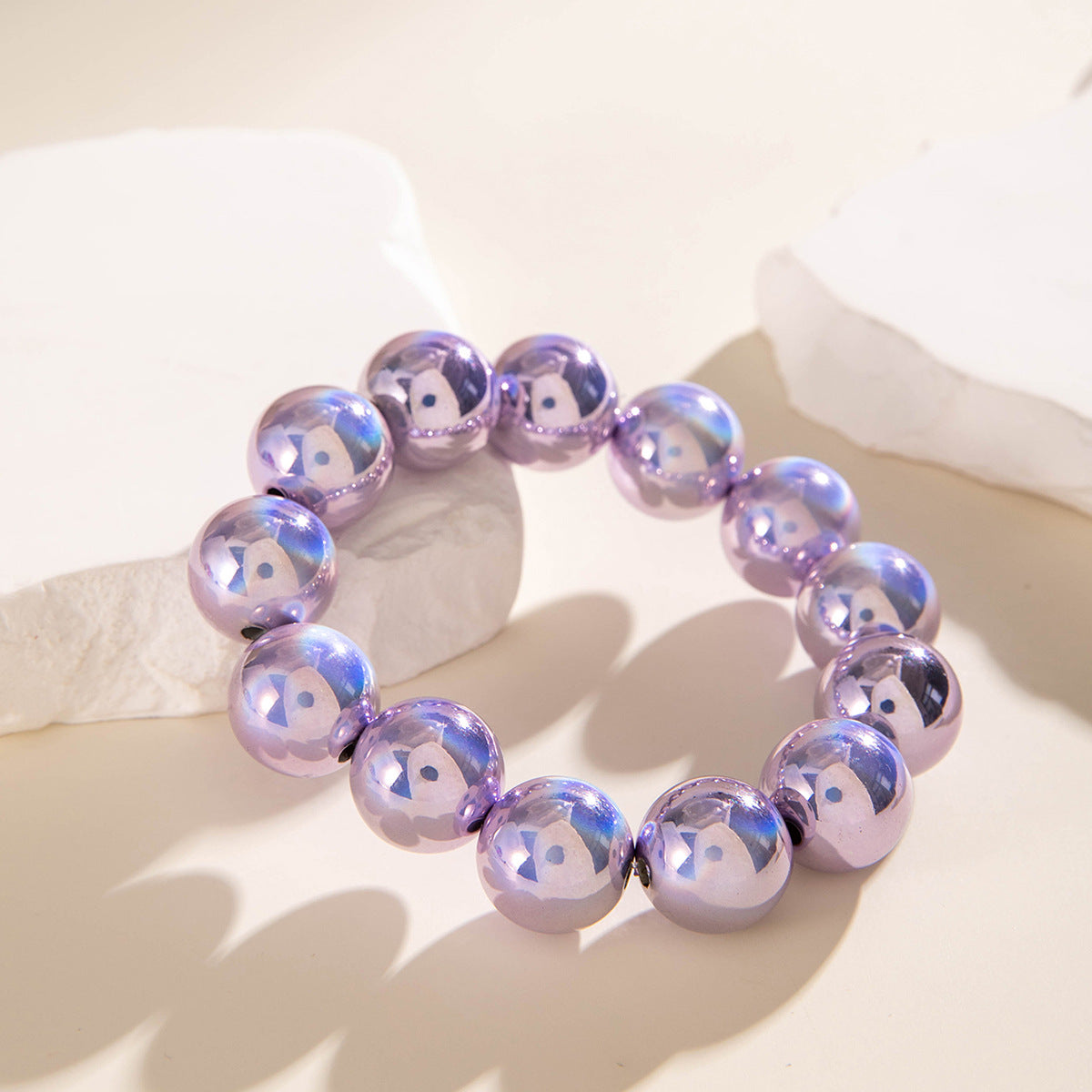 Wholesale Dopamine Colorful Gradient Beaded Bracelet