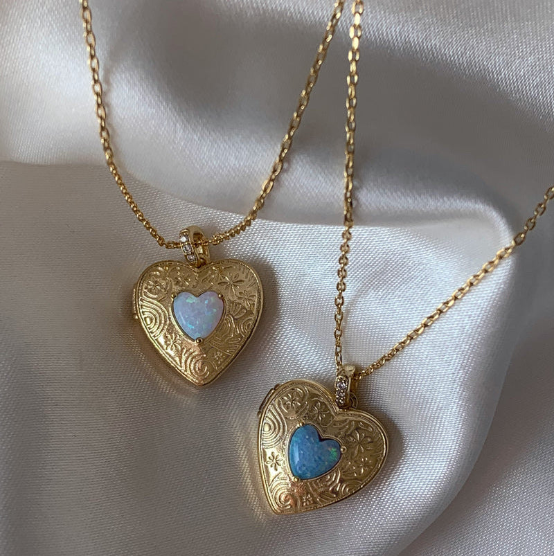 Wholesale Valentine' s Day heart-shaped opening and closing box pendant necklace