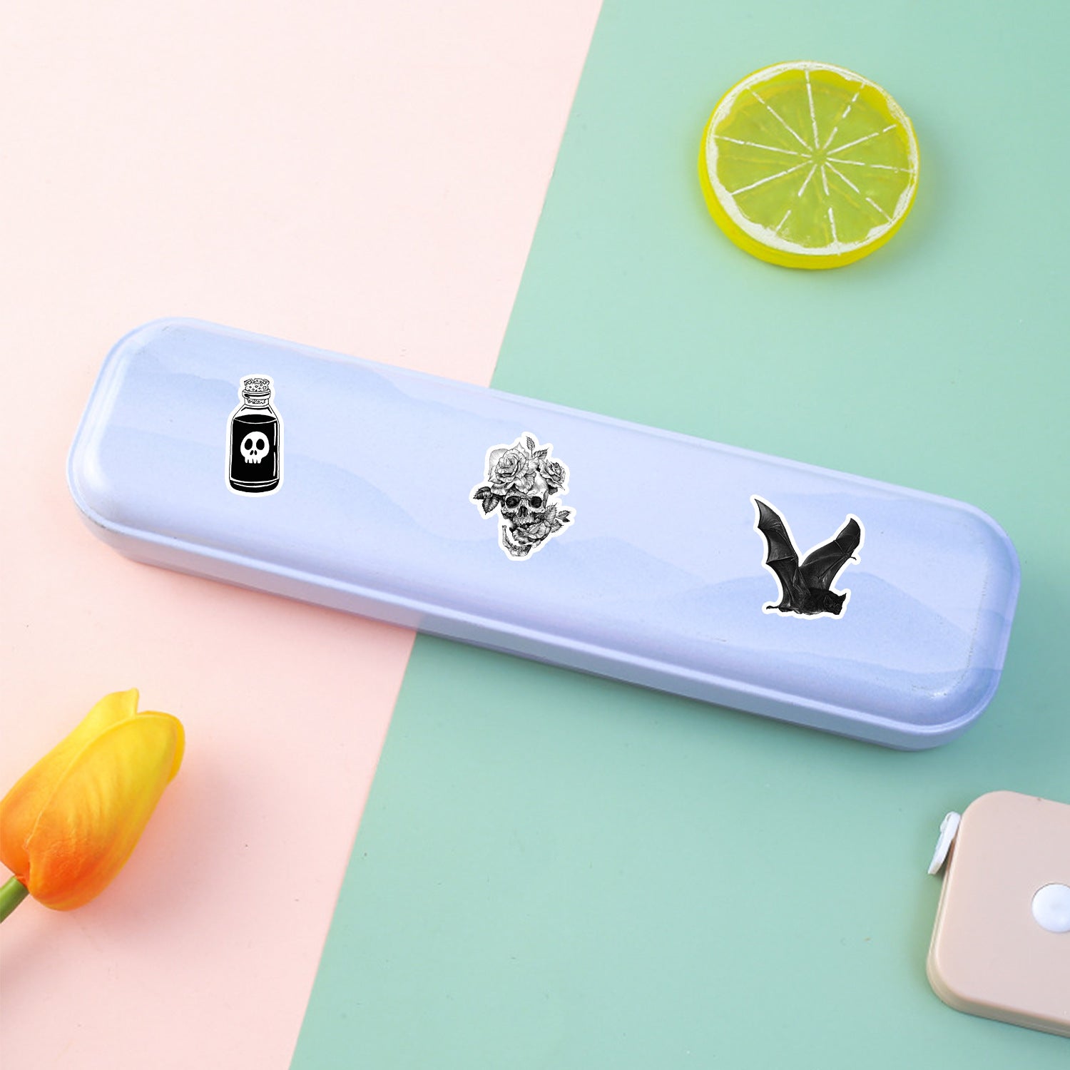 Wholesale 50 Black and White Gothic Style Graffiti Stickers Car Motorcycle Helmet