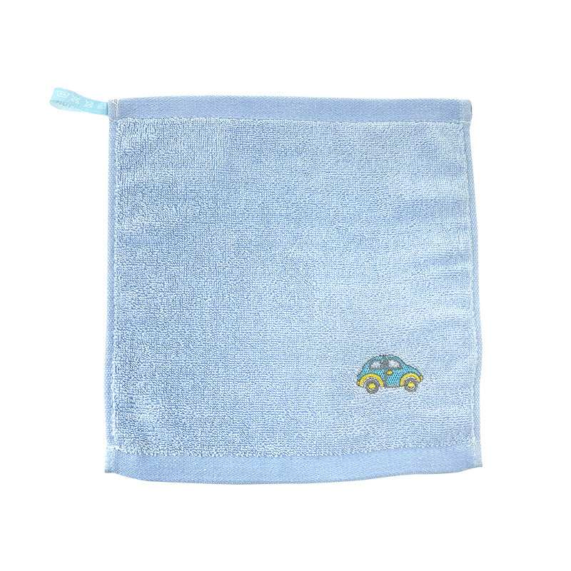 Wholesale cotton embroidered square towel 25*25 kindergarten early education class wipe hand wash face small square towel saliva Towel