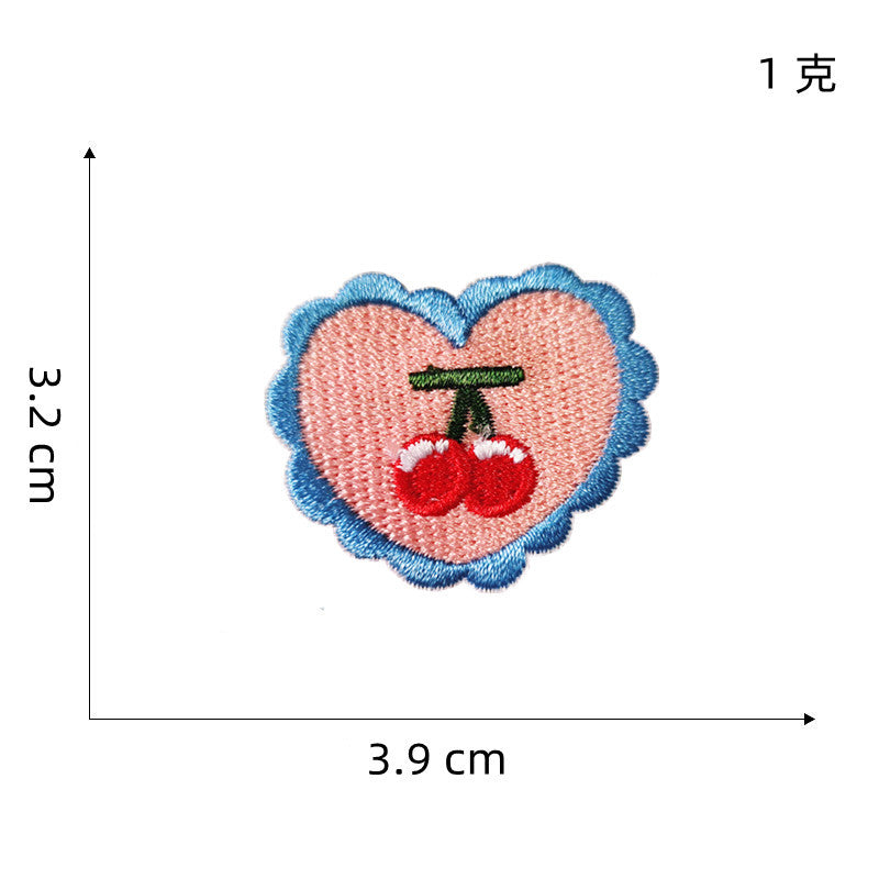 Wholesale Cartoon Heart Fabric Embroidery Patch