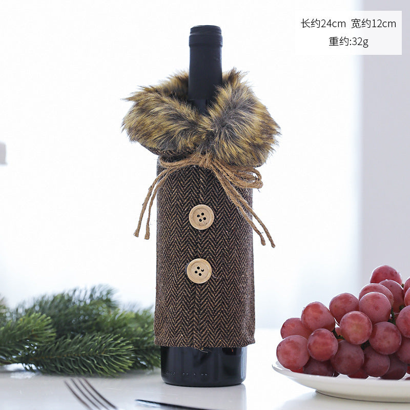 Wholesale Christmas decorations faceless doll wine bottle cap  decoration