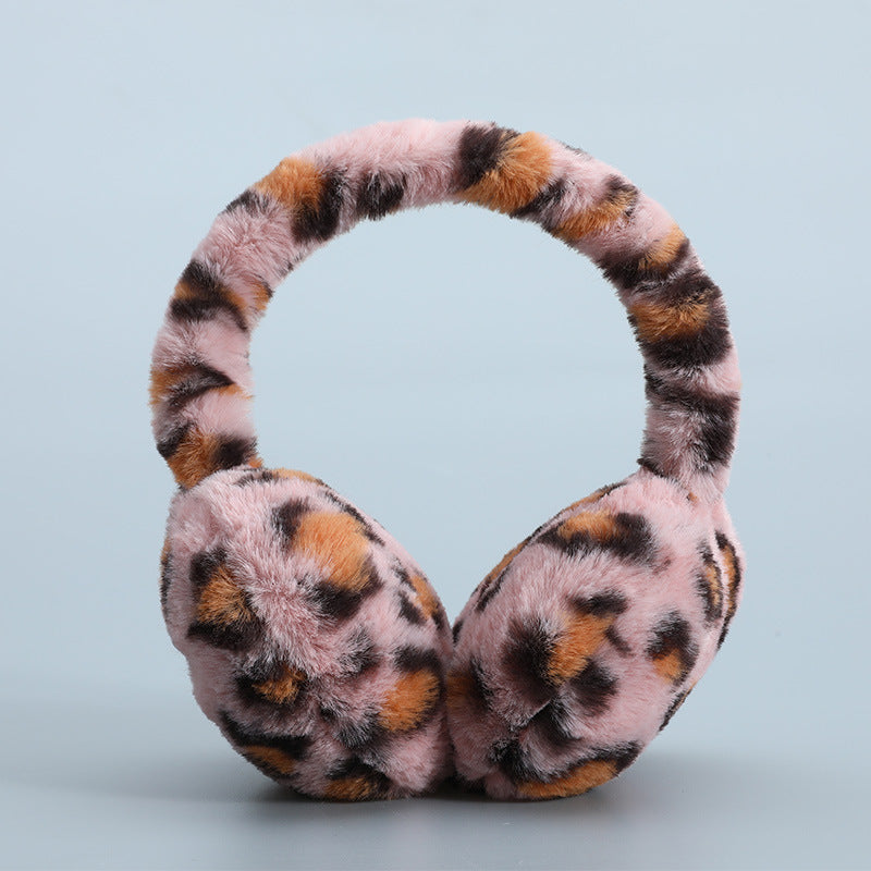 Wholesale Earmuffs Leopard Print Men and Women Winter Warm Windproof Antifreeze Memory Headband Simple Plush Ear Bag