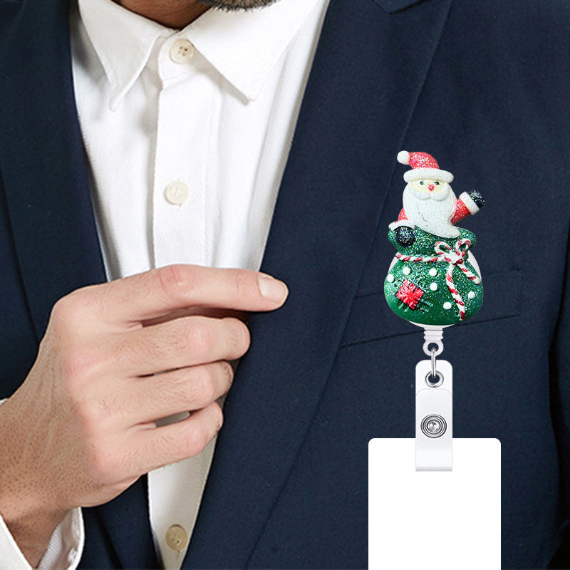 Llavero expandible de brillo de Navidad acrílico al por mayor