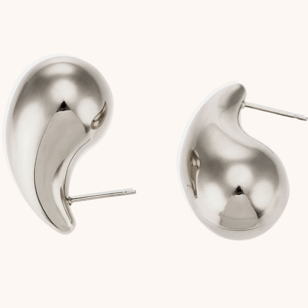 Wholesale Hollow Water Drop Earrings Copper 18k Gold Minimalist Necklace Earring Set