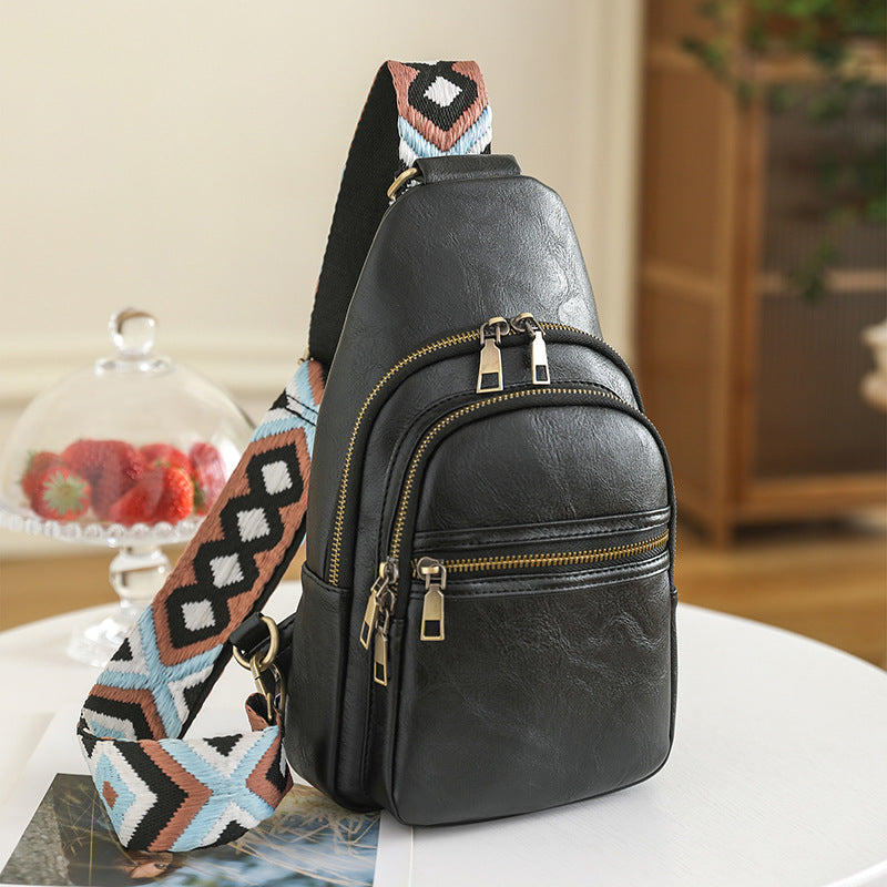 Wholesale PU Retro Crossbody Chest Bag