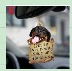 Colgante de espejo de coche de perro acrílico al por mayor