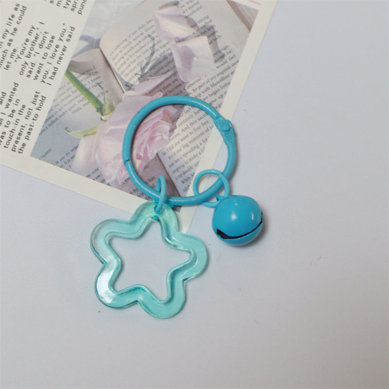 Wholesale Acrylic colorful five-pointed star key chain