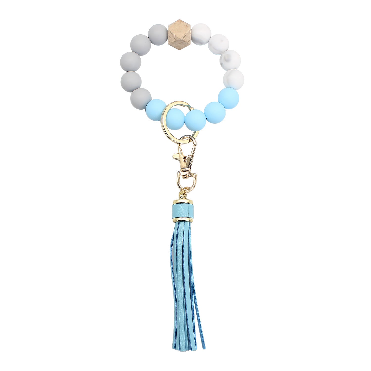 Wholesale Tassel Wood Beads Silicone Beads Wrist Keychain