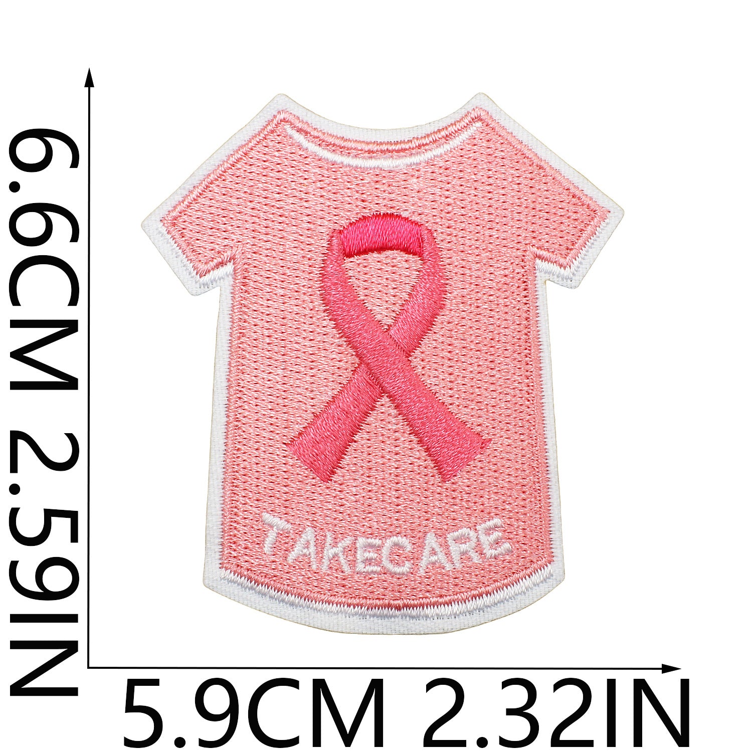 Wholesale Health Day Care for Women Pink Embroidery DIY Patches