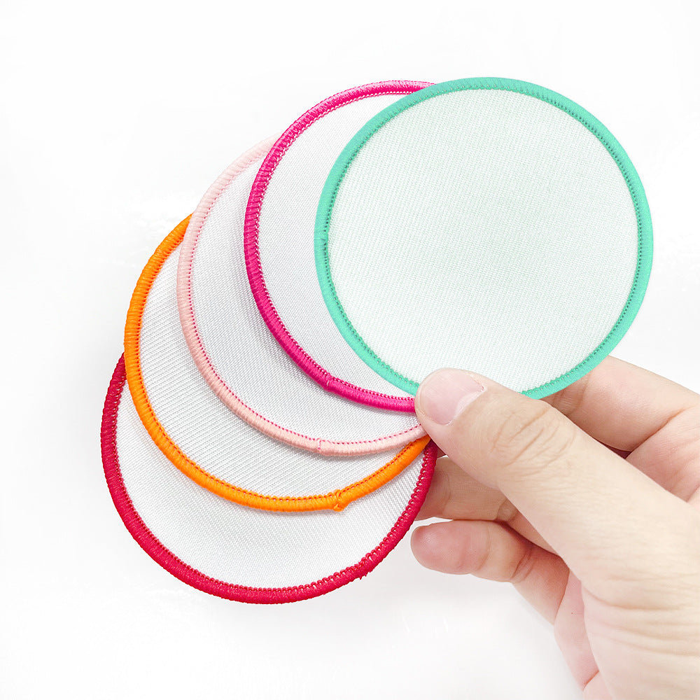 Wholesale Polyester Square Embroidered Badge Blank DIY Cloth Patch 10 Piece Hot Melt Glue For Shoes Hats Boutique Accessory