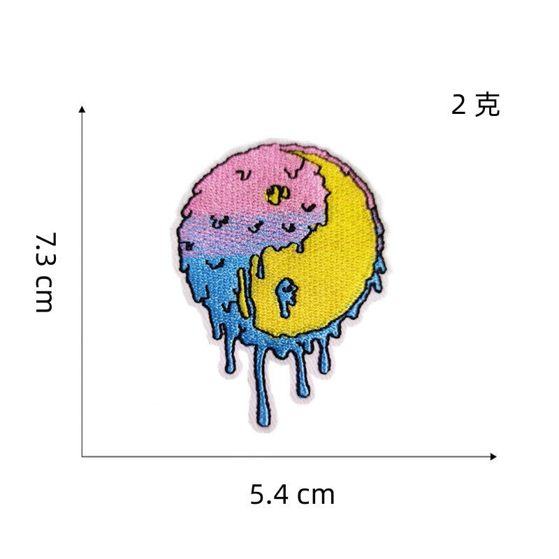 Wholesale DIY Embroidery Cloth Colorful Series Bear Flower Hat Clothes Patch FS