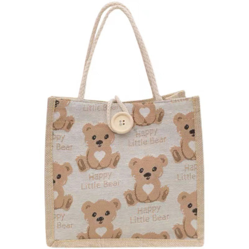 Wholesale Japanese style bag lunch bag student one-shoulder linen handbag