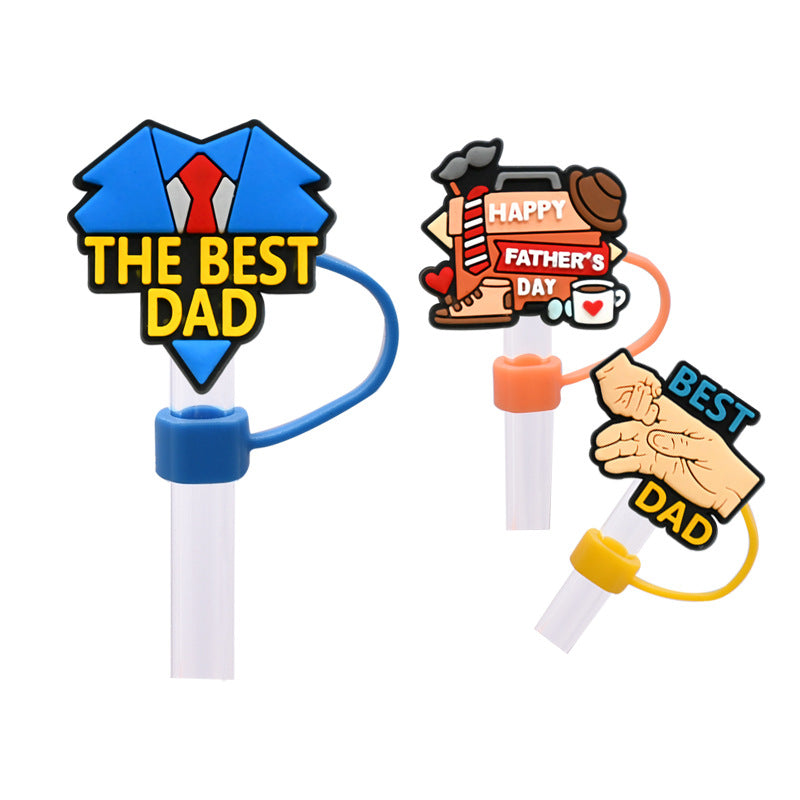 Wholesale Random 100pcs/pack    Father' s Day internet celebrity dust plug straw hat  Straw Tube Cap