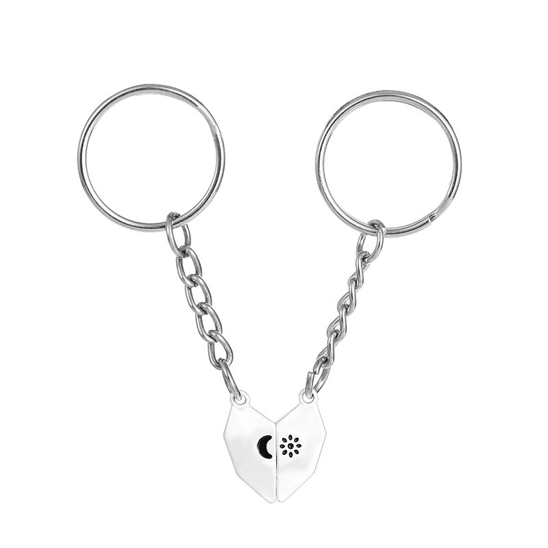 Wholesale Wishing Stone Sun Moon Love Heart Magnetic Keychains