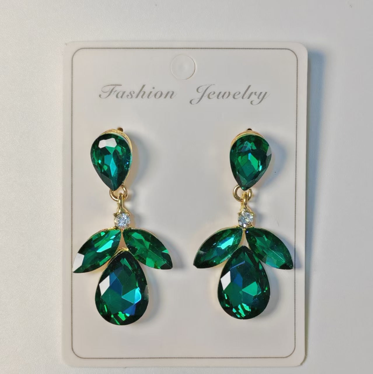 Wholesale Cross-Border Amazon Hot-Selling Diamond-Encrusted Earrings,  Multi-Layered Leaf Earrings,  High-End Earrings Wholesale Earrings