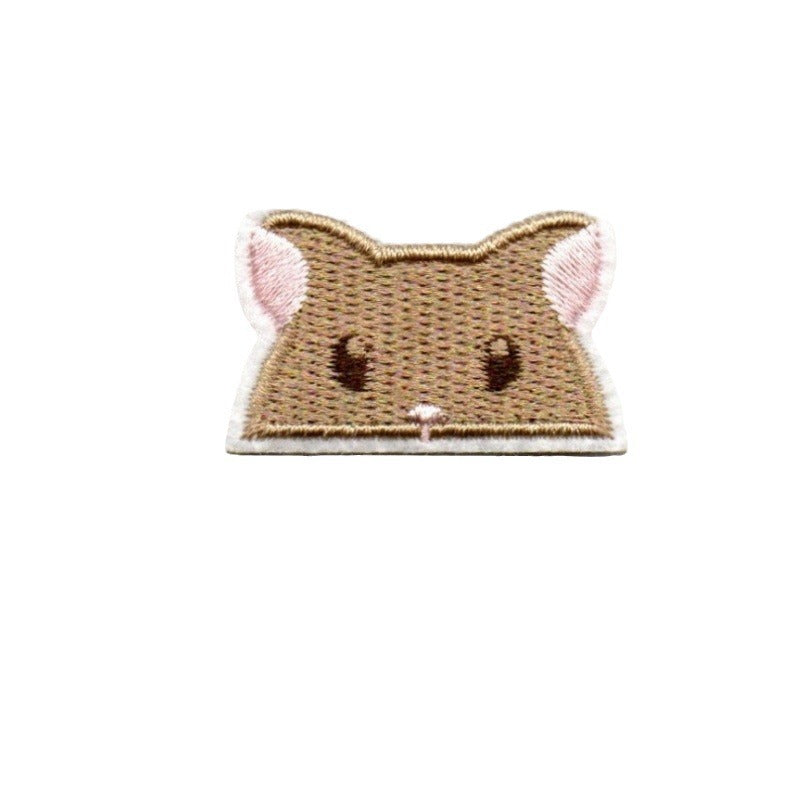 Wholesale Cartoon cute cat small animal avatar embroidered patch