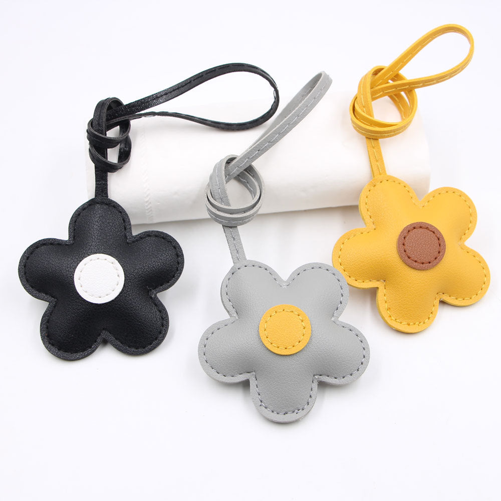 Wholesale Trendy Cherry Blossom Flower Faux Leather Bag Charm Pendant Fashion Accessory For Party Gift Boutique Resale