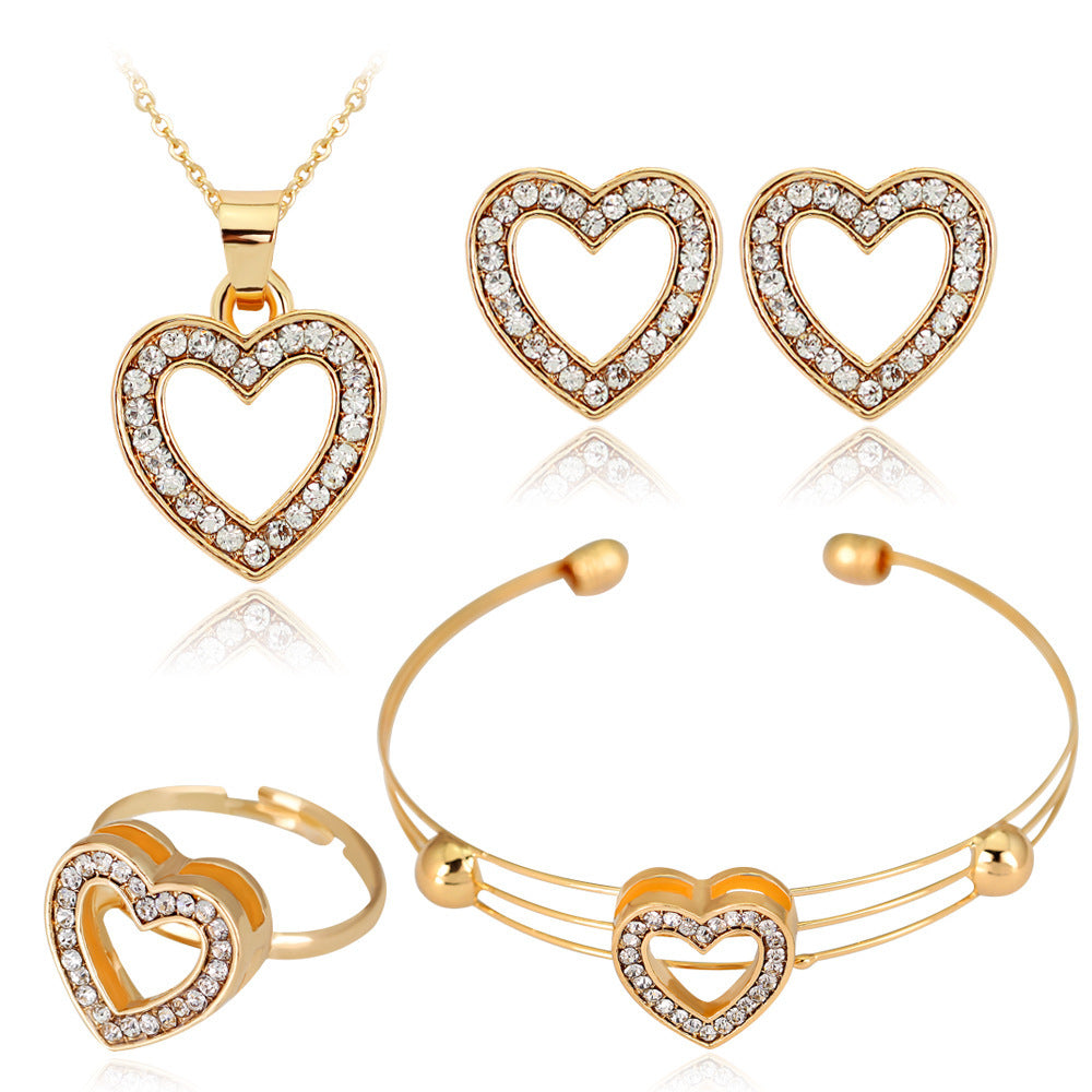 Wholesale Exquisite Crown Shaped Alloy Jewelry Set of Four Pieces