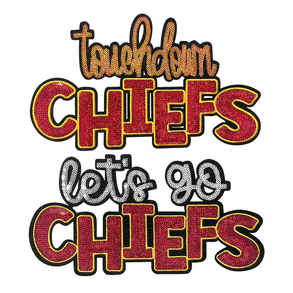 Wholesale Let S Go Series Sports Team Sequin Iron On Patch Chic Embroidered Decorative Accessory Great For Gift And Boutique Resale OLY Exclusive