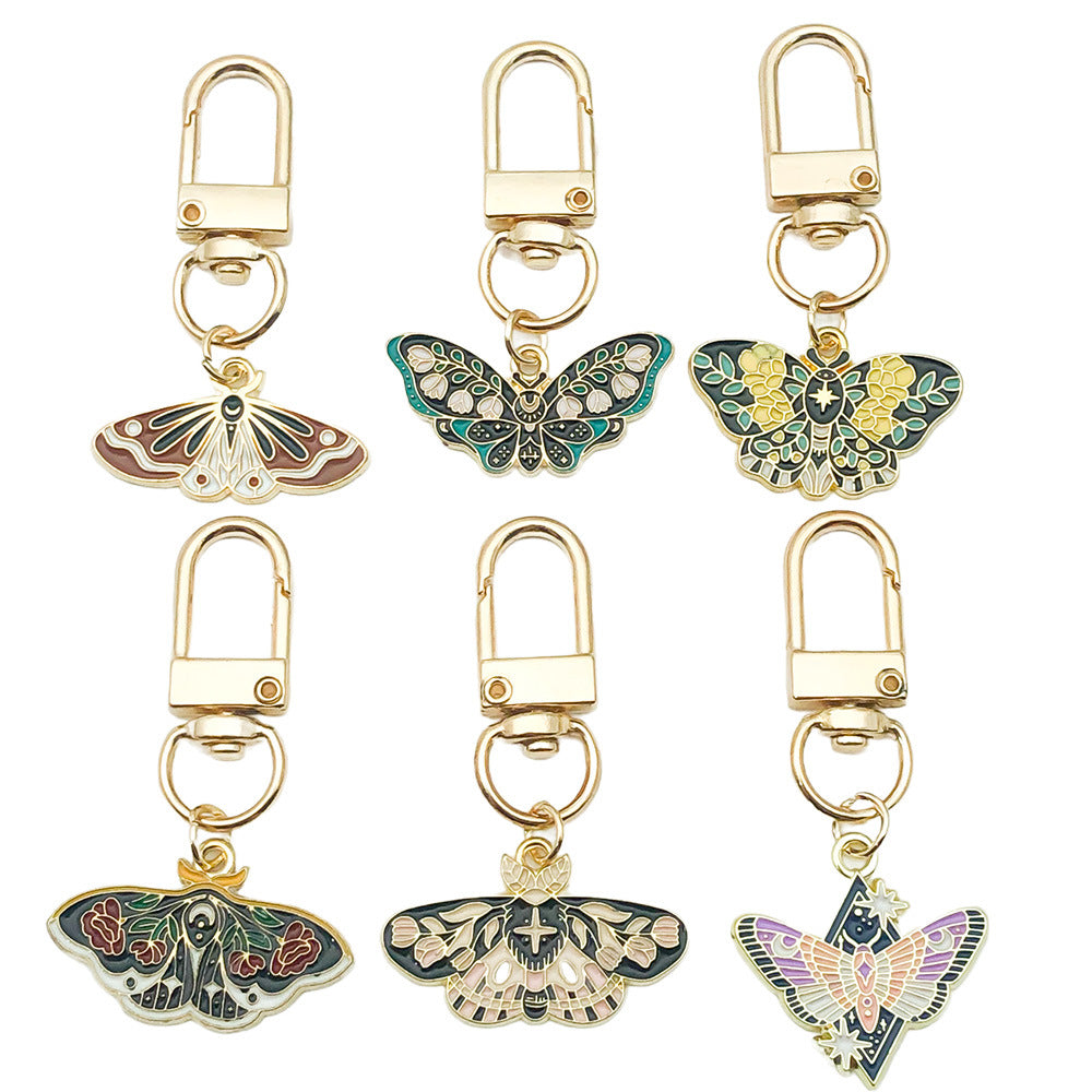 Wholesale Colorful butterfly metal keychain