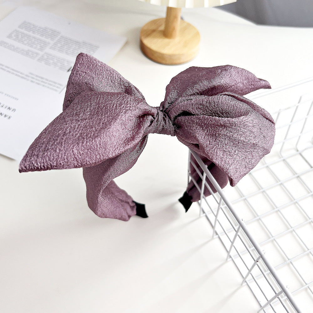 Tela de tela al por mayor diadema de corbata de lazo de borde