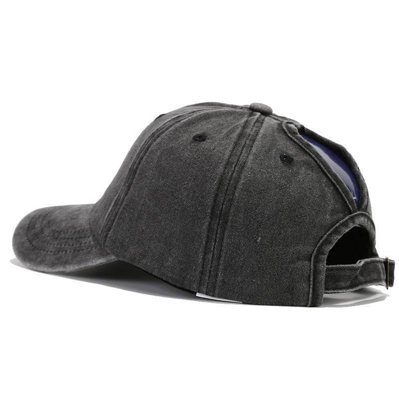 Wholesale Rockery Embroidery Washed Cotton Ponytail Baseball Cap