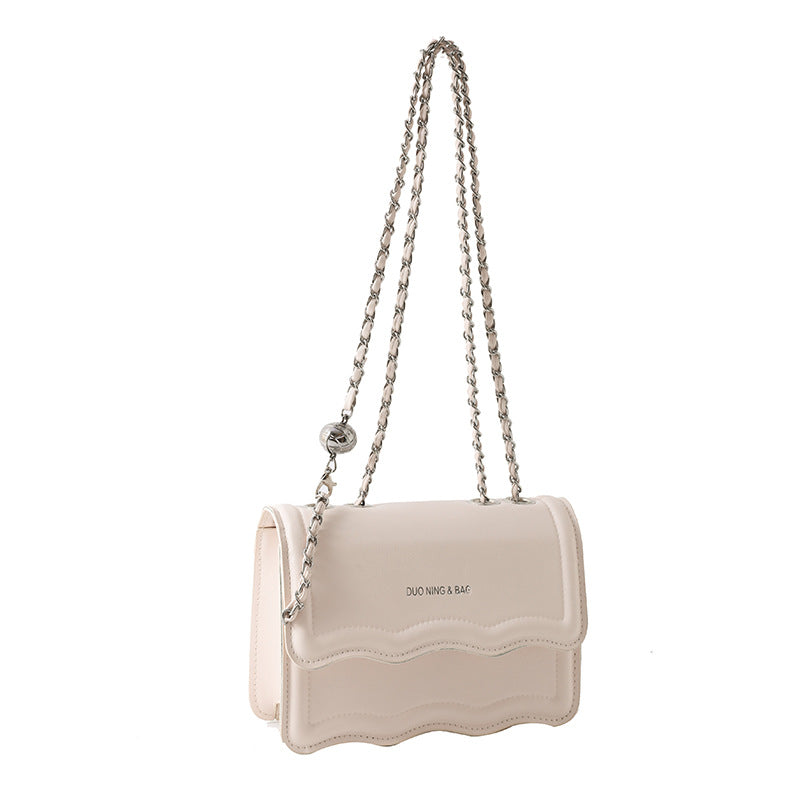 Wholesale Wavy Pattern Small Square Bag Chain Shoulder Crossbody Bag