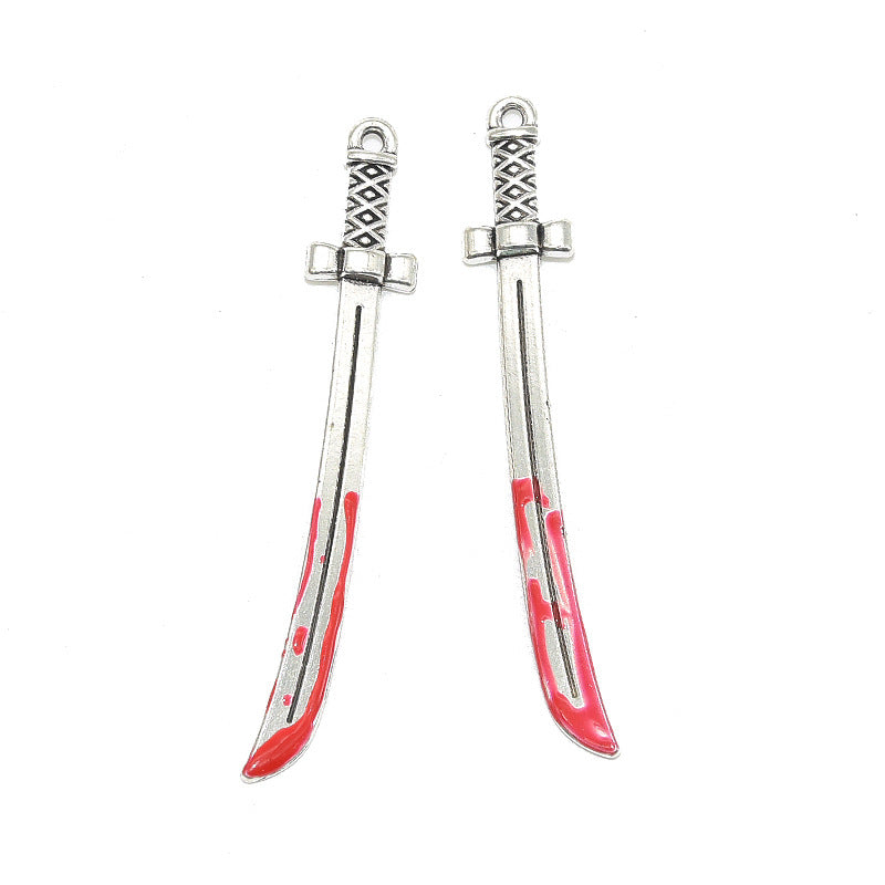 Wholesale 10pcs Gothic style simulation sword axe heart organ dripping Decorations